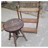 Piano stool, & bamboo shelf - projects