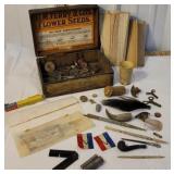 Very interesting lot- DM Ferry seed box full of