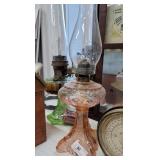 Tall Pink oil lamp