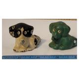 2 cast iron puppy/dog paperweights