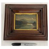 Moonlight on the water painting on board in a