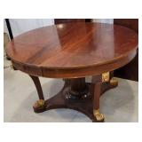 Round Victorian table lion heads and claw feet 4