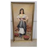 Large portrait painting on canvas - Pat