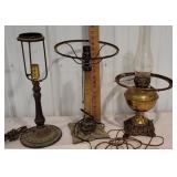 3 antique lamp bases - projects
