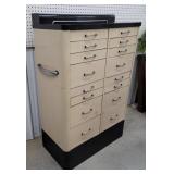 Deco W.D. Allison co dental cabinet 16 drawers