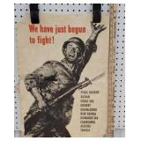 WWII war poster - we have just begun to fight -