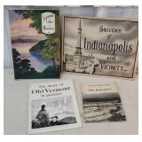 4 travel booklets - 1906 indianapolis, vermont,