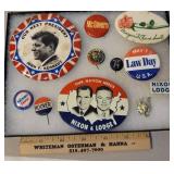 Political buttons - nixon, kennedy, mcgovern, etc