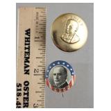 2 political pins - McKinley