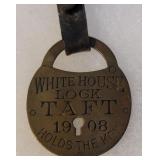 1908 William Taft White House campaign watch fob