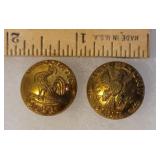 2 political buttons - Democratic and Republican