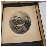 President Lincoln at home reading the scriptures