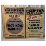 2 Hampton playhouse theater cardboard posters