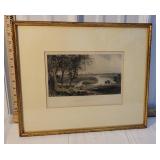 Early engraving - Philadelphia from Belmont -