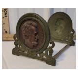 Pair beautiful bronze / copper Abraham Lincoln