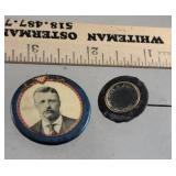 Roosevelt pin & early photo holder stick pin