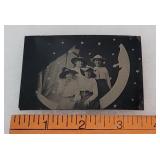 Tintype of witches on the moon - Halloween