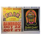 2 large cardboard posters - Flint River fair &