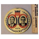 Large democratic button - Stevenson / Kefauver