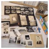 Box - 2 photo albums and loose photos