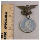 General us Grant coin/token with brass eagle pin
