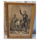 Original Abraham Lincoln print - "Freedom to the