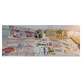 Box of vintage cereal premium toys incl Kix paper