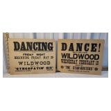 2 barn dance posters - Ovid New York - thick
