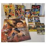 Box Star wars related including bag, and comic