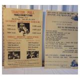 2 tractor pull posters - Tioga County Fair and