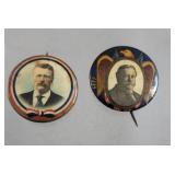 2 pins - Roosevelt and Taft