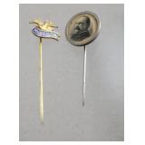 Coolidge and Harrison stick pins