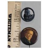 2 pins - McKinley and Taft