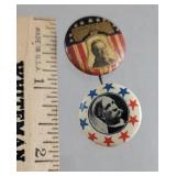2 Political pins - Taft & ??