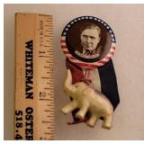 Wendell Wilkie pinback button / ribbon with