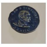 DB Hill Button - I am a democrat made by Schott