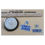 3 pins - Johnson, Kennedy / Johnson