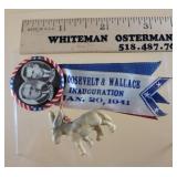 Pin - Roosevelt Wallace inauguration 1941- with