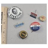 6 political pins