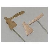 prohibition?? - 2 hatchet pins - Death to rum and