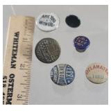 6 buttons - 1890 delegate, taft, 1888 David B