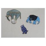 3 Hoover political pins