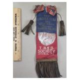 Ribbon/pin - the Lincoln club of NY / Avoca PA