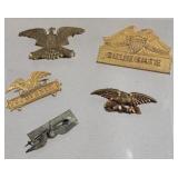 5 pins/ribbon holders