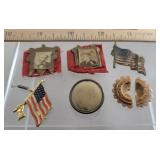 Group misc - Harrison and Morton photos, flags,