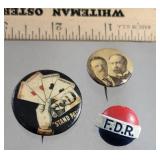 3 Roosevelt pins