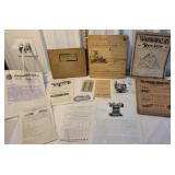 Equipment and woodworker advertising items,
