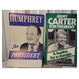 2 posters Political - Humphrey & Jimmy Carter for