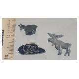 3 pins - LBJ, donkey, and moose