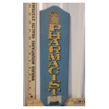 Wooden pharmacist sign- Log cabin extract